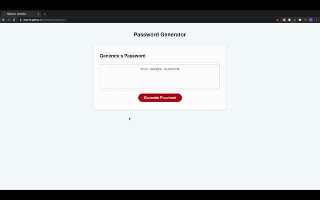 Password Generator
