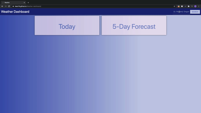 Weather Dashboard
